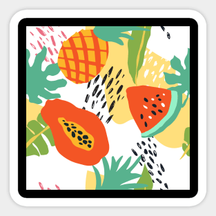 papaya pattern Sticker